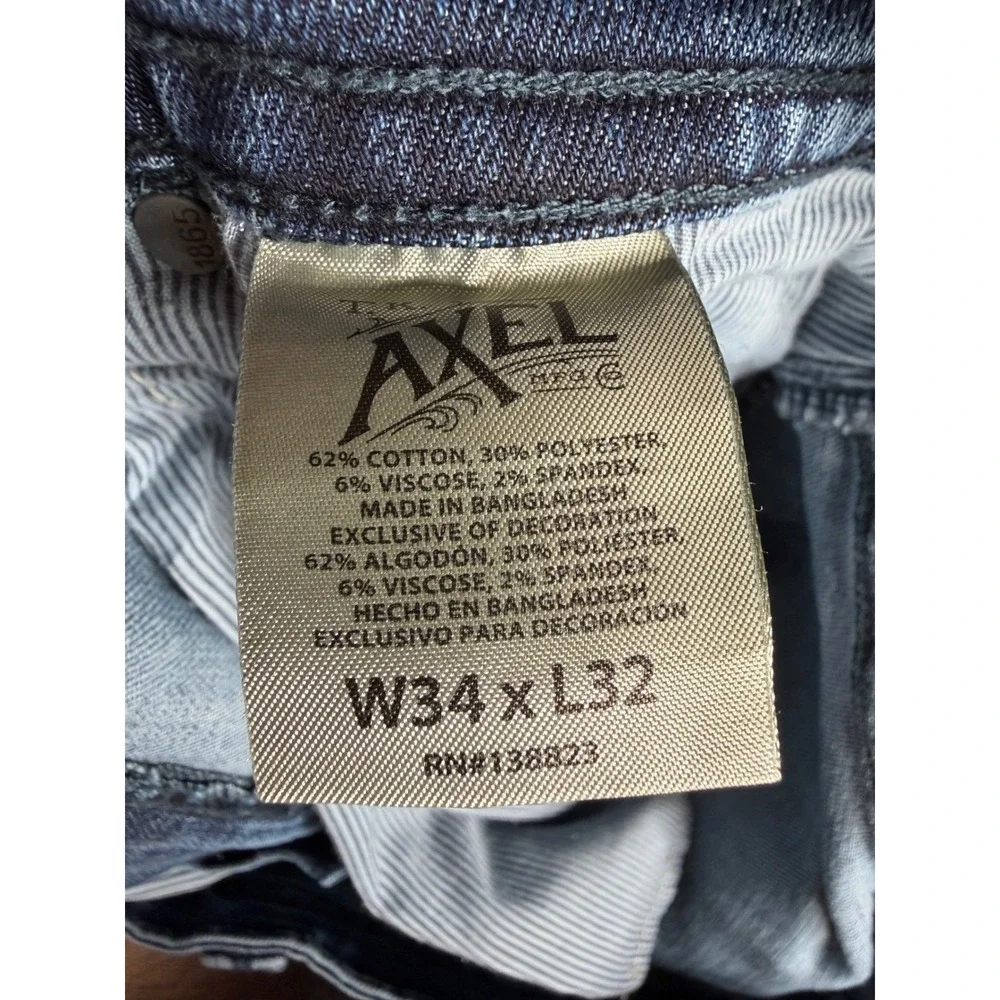 TK Axel Men's Slim Boot Jeans size 34X32 Blue